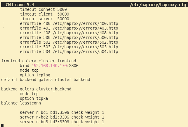 Haproxy archivo de configuración